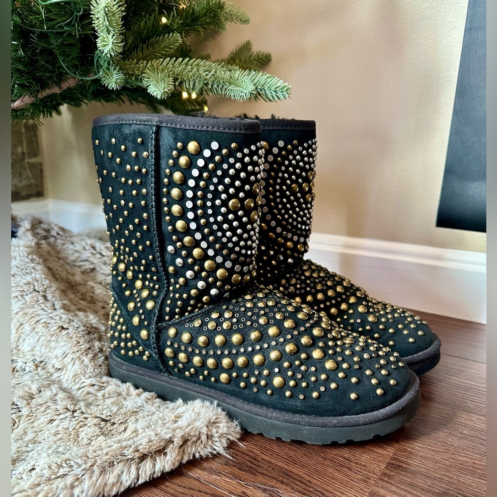 UGG X Jimmy Choo Vintage Studded Mandah Limited Edition Boots !RARE! Size 8